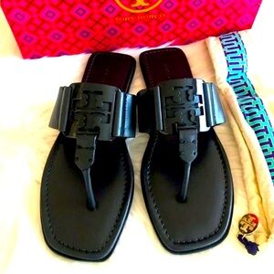 *Sold out online* TORY BURCH Georgia sandals black. Brand new in box. Size 9
